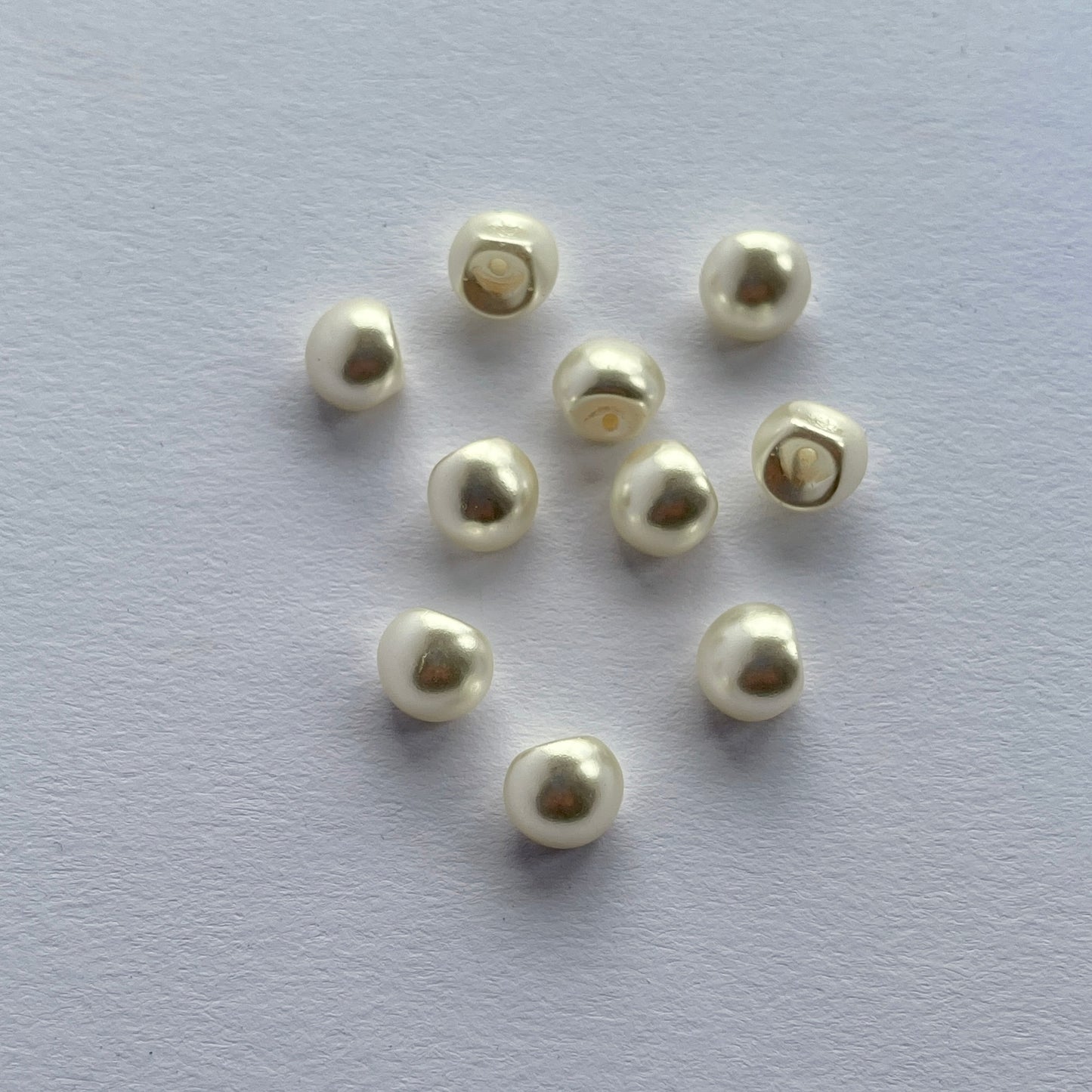 Boutons dôme de mariée blanc perle