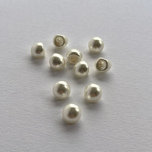 Boutons dôme de mariée blanc perle