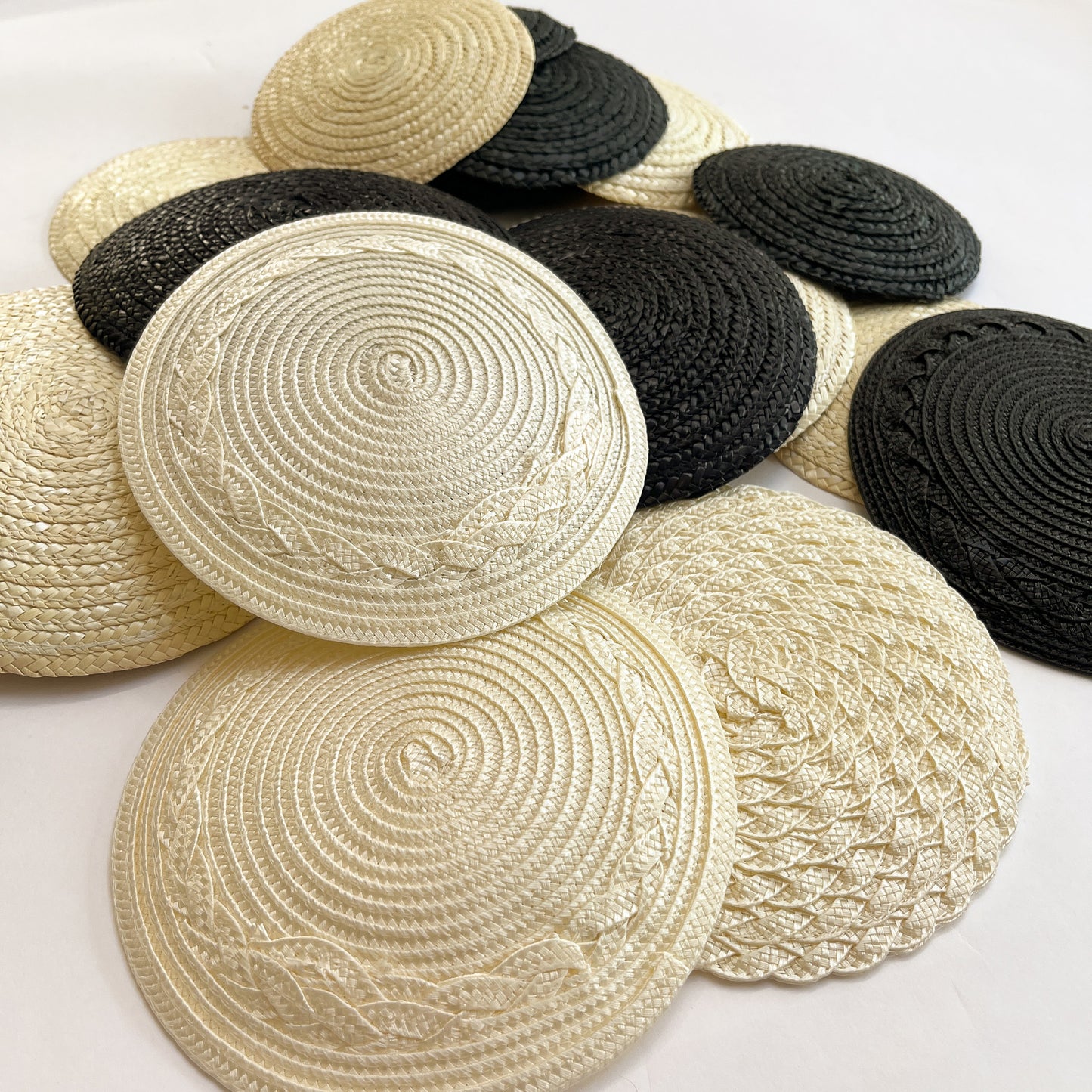 Straw Hat Bases - 14cm plaited
