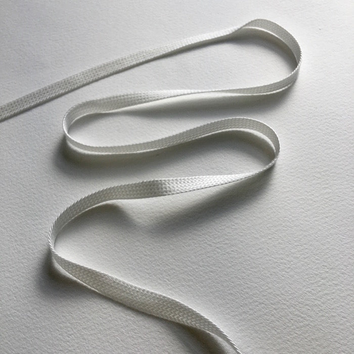 Soft Tencel  flat plaited braid for ties, straps, pyjama cords. Made in a sustainable closed loop production and Biodegradable