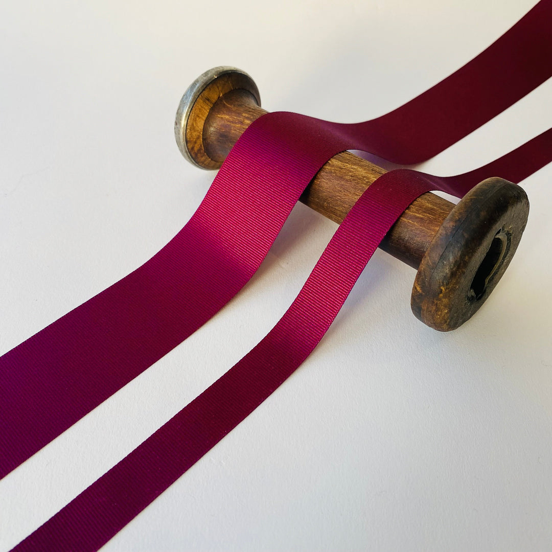Wine Grosgrain Ribbon - 5 widths – Kleins Haberdashery