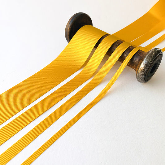 Yellow Grosgrain Ribbon - 5 widths