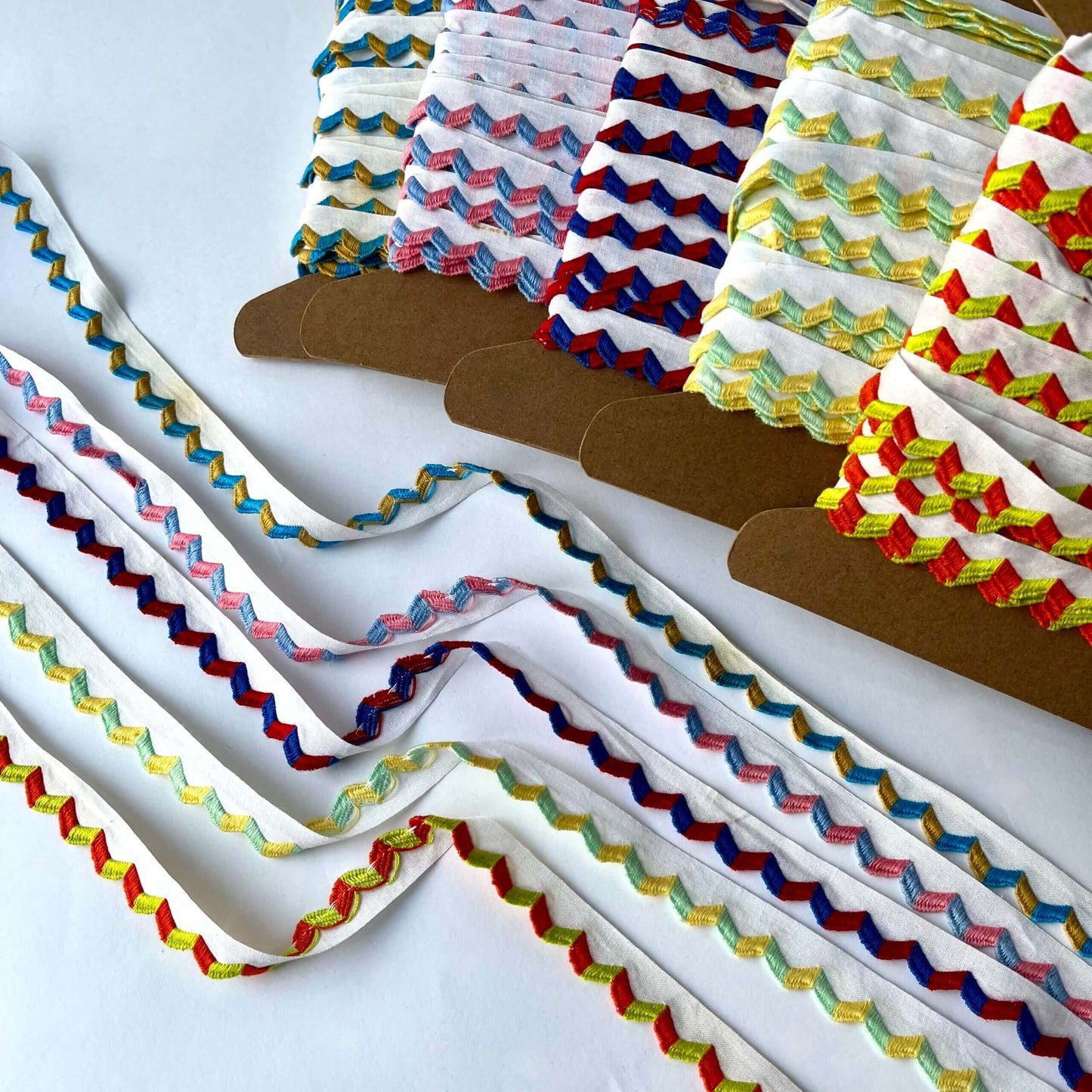 Zig Zag Embroidered Insertion Trim