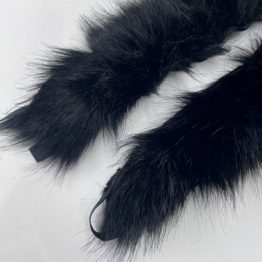 Faux Fur Trim - Black
