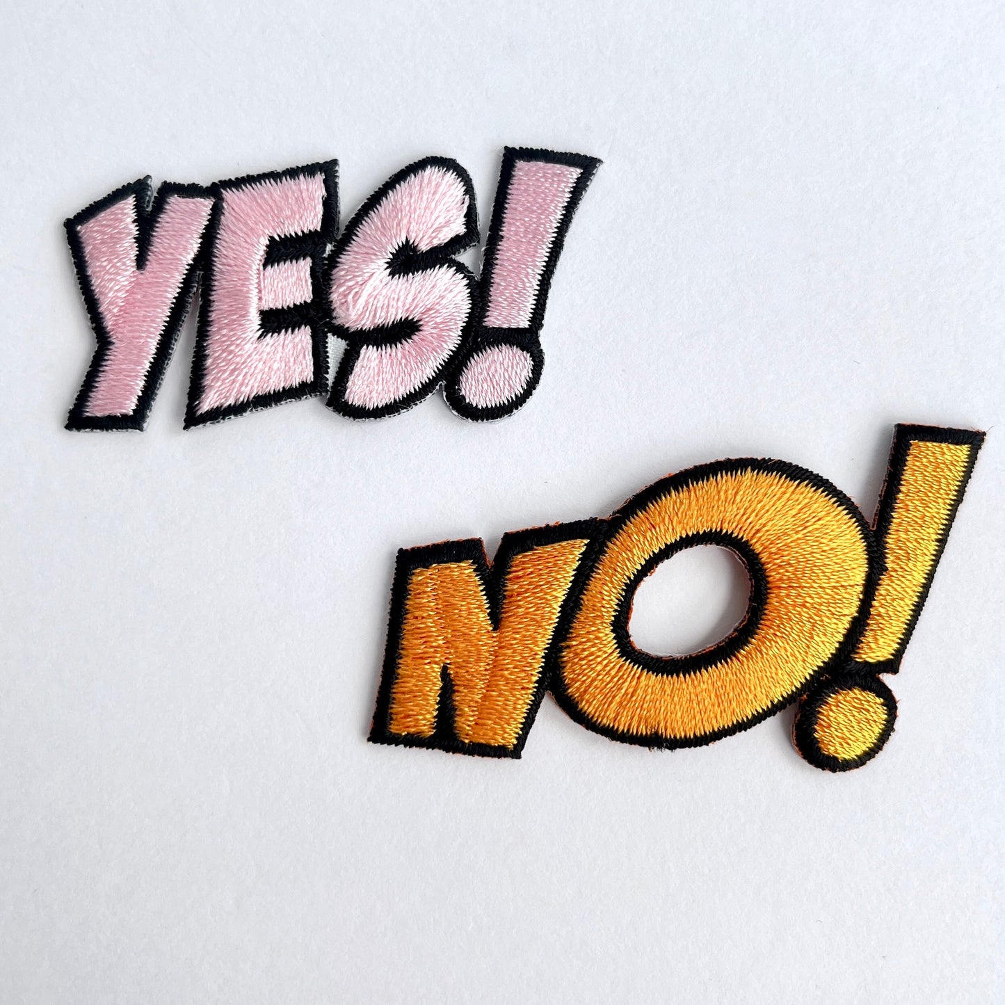 Yes! No! Embroidered Patch Set