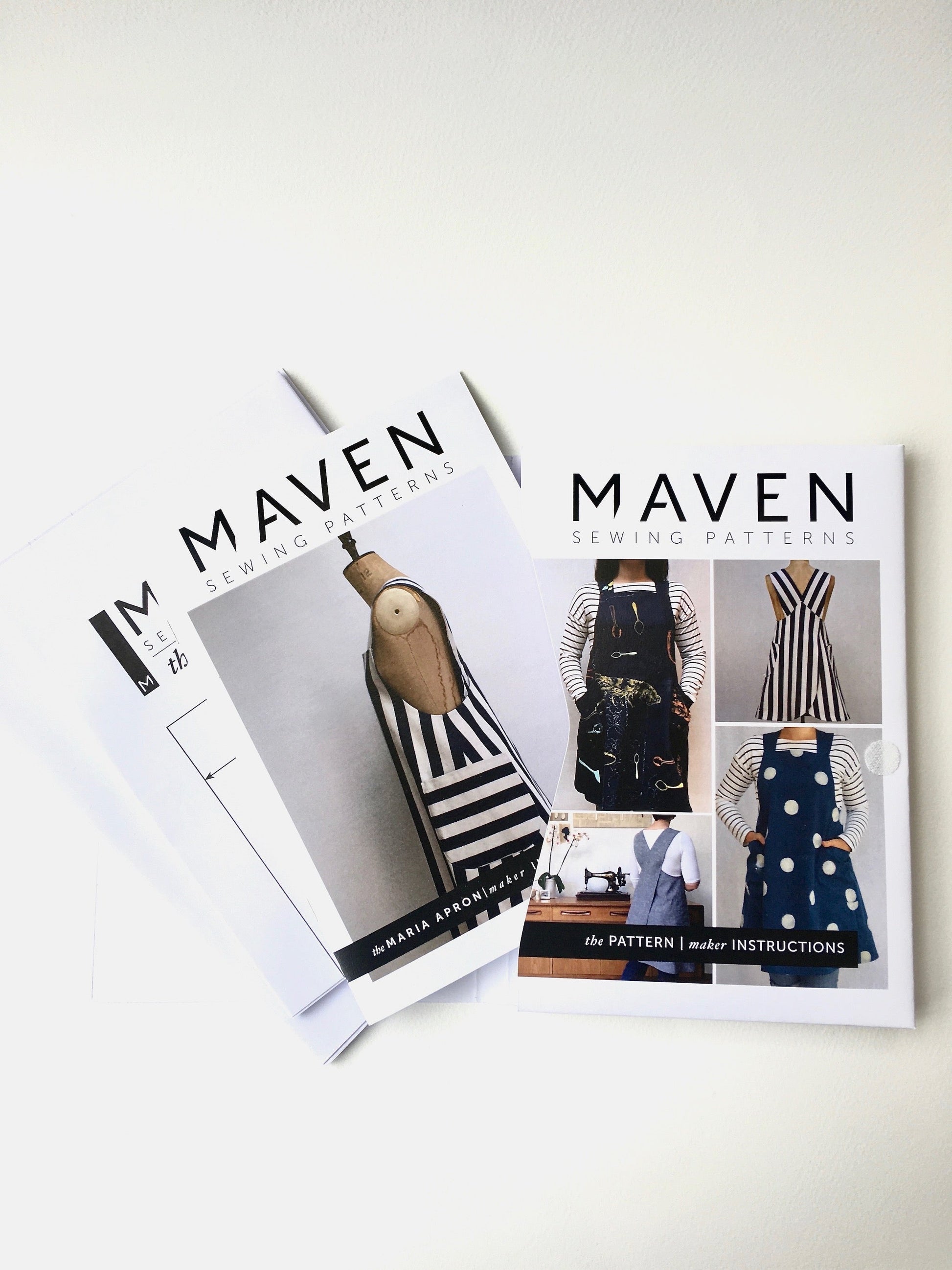 The Maria Apron sewing pattern, Japanese style cross back apron pattern indie sewing patterns, contemporary and modern sewing patterns made in the UK.