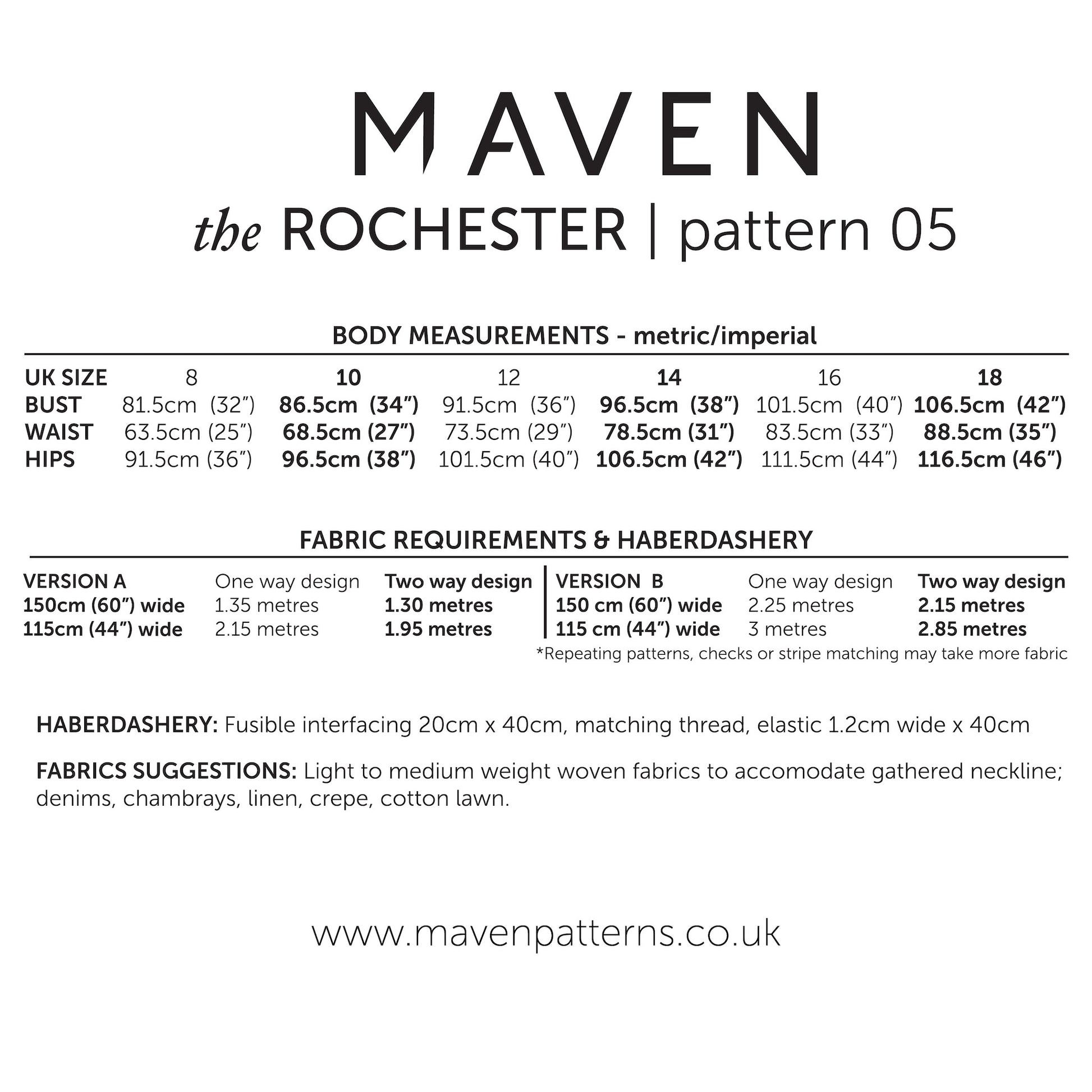 VERSION A | The Rochester Top is mid-hip length and great to wear with jeans. VERSION B | The Rochester Dress is knee length with a self-tie belt and in-seam pockets. Indie sewing patterns, contemporary and modern sewing patterns made in the UK.