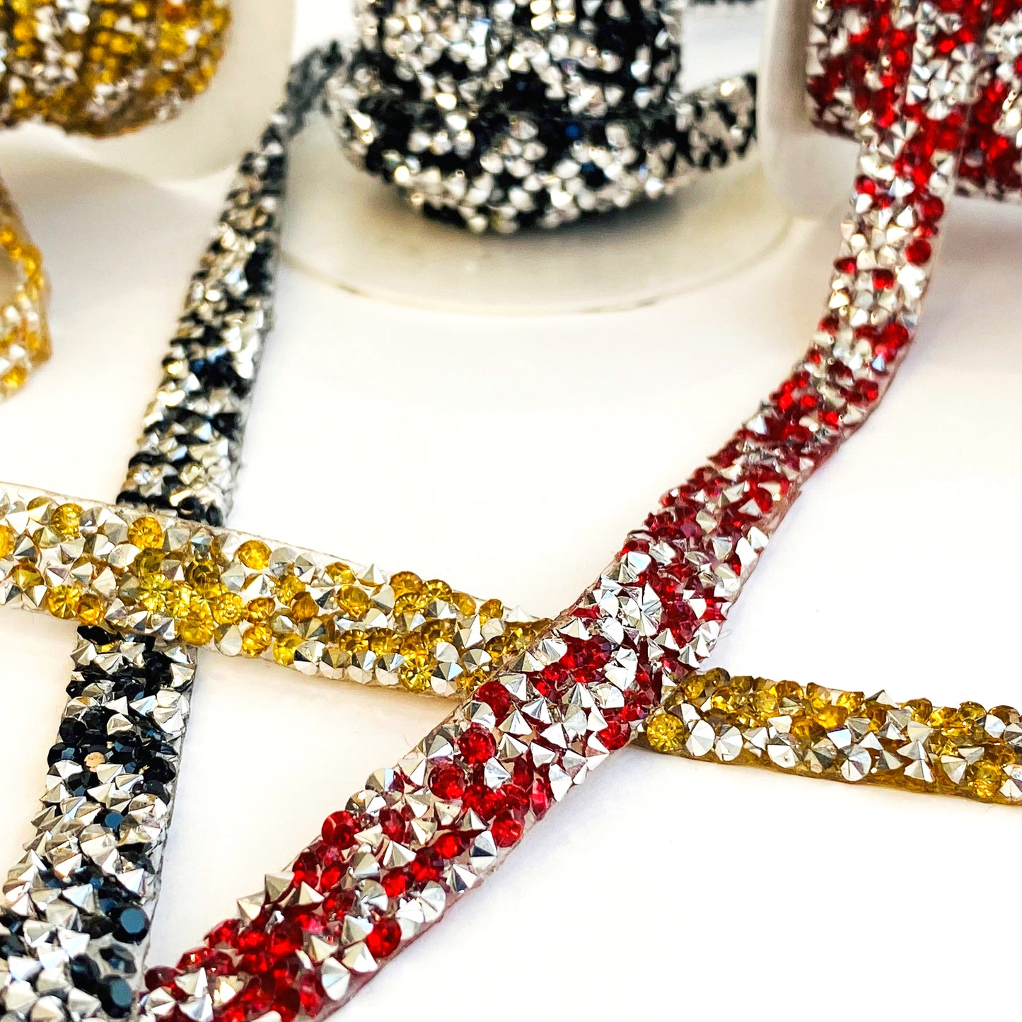 10mm Fusible Crystal Diamante Rhinestone Beaded Trim - Kleins Haberdashery