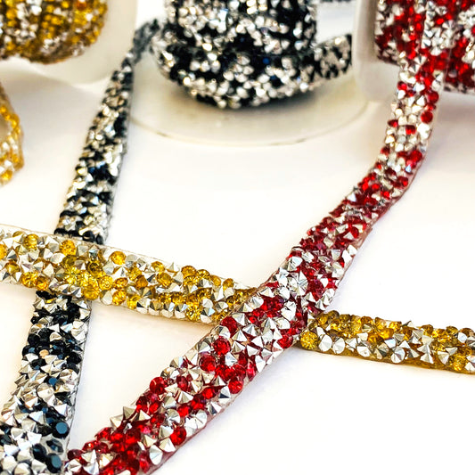 10mm Fusible Crystal Diamante Rhinestone Beaded Trim - Kleins Haberdashery