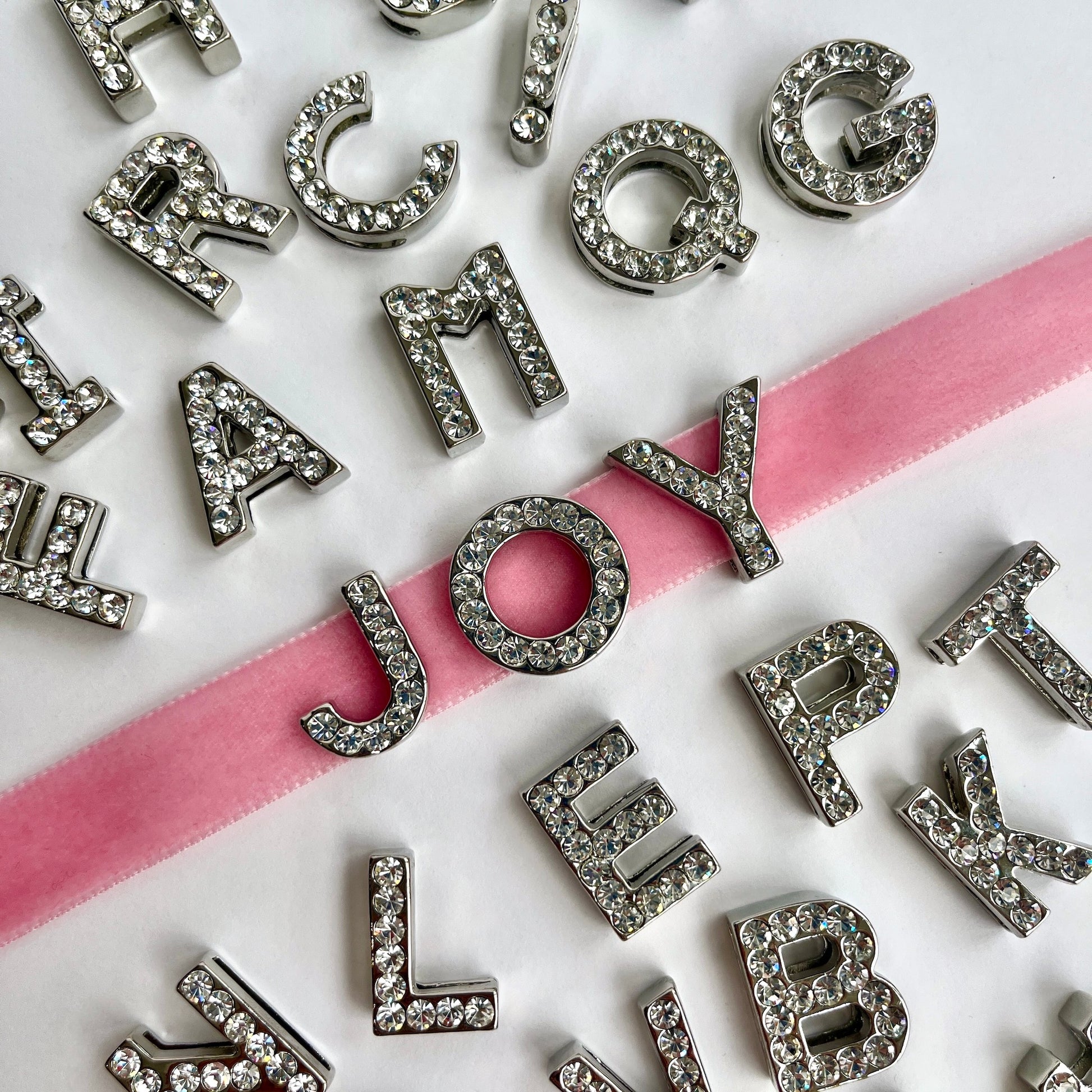 20mm diamante crystal alphabet letters and symbols-KLEINS-DEADSTOCK-HABERDASHERY