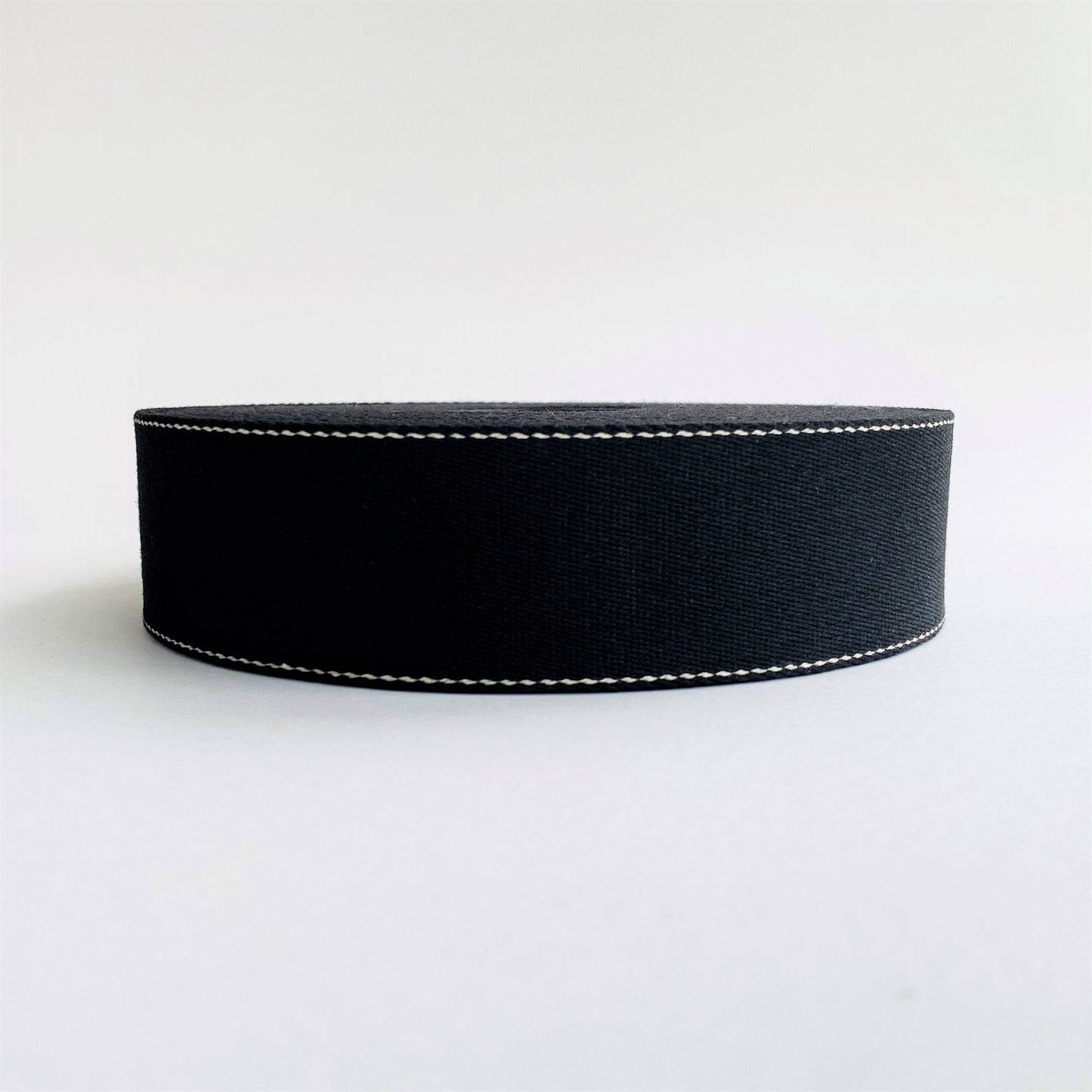 Black 40mm wide Recycled Cotton & Recycled  Polyester belt webbing bag strap - Kleins Haberdashery