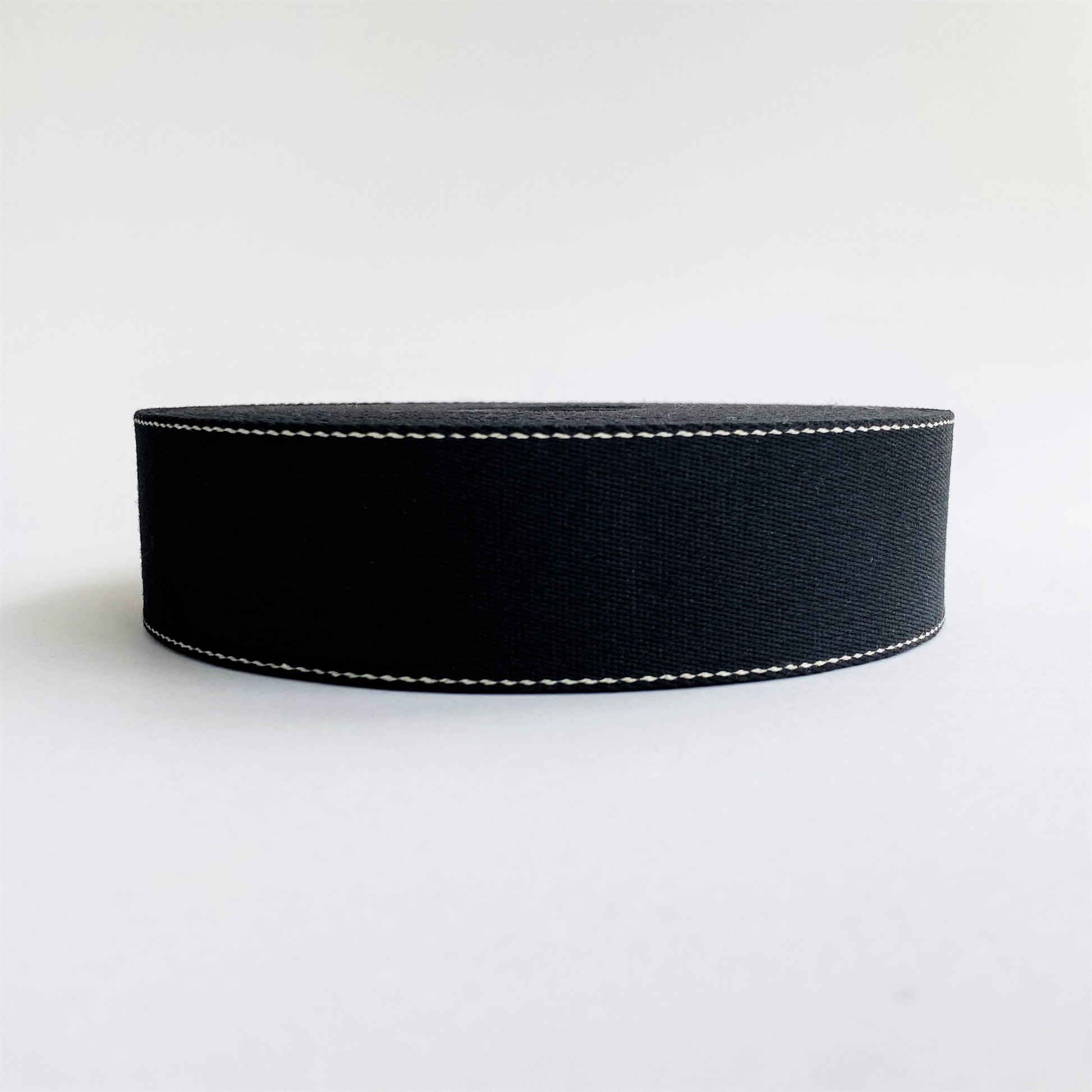Black 40mm wide Recycled Cotton & Recycled  Polyester belt webbing bag strap - Kleins Haberdashery
