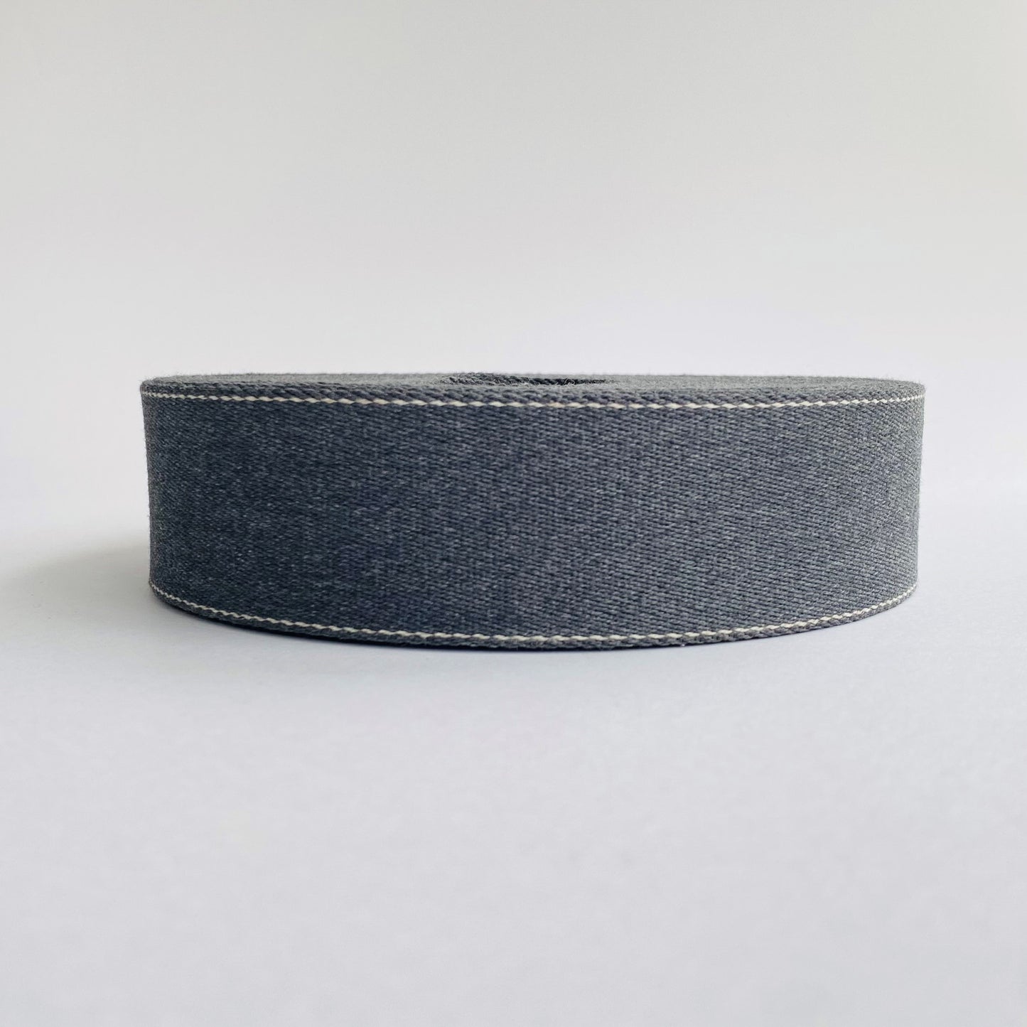 Dark Grey 40mm wide Recycled Cotton & Recycled  Polyester belt webbing bag strap - Kleins Haberdashery