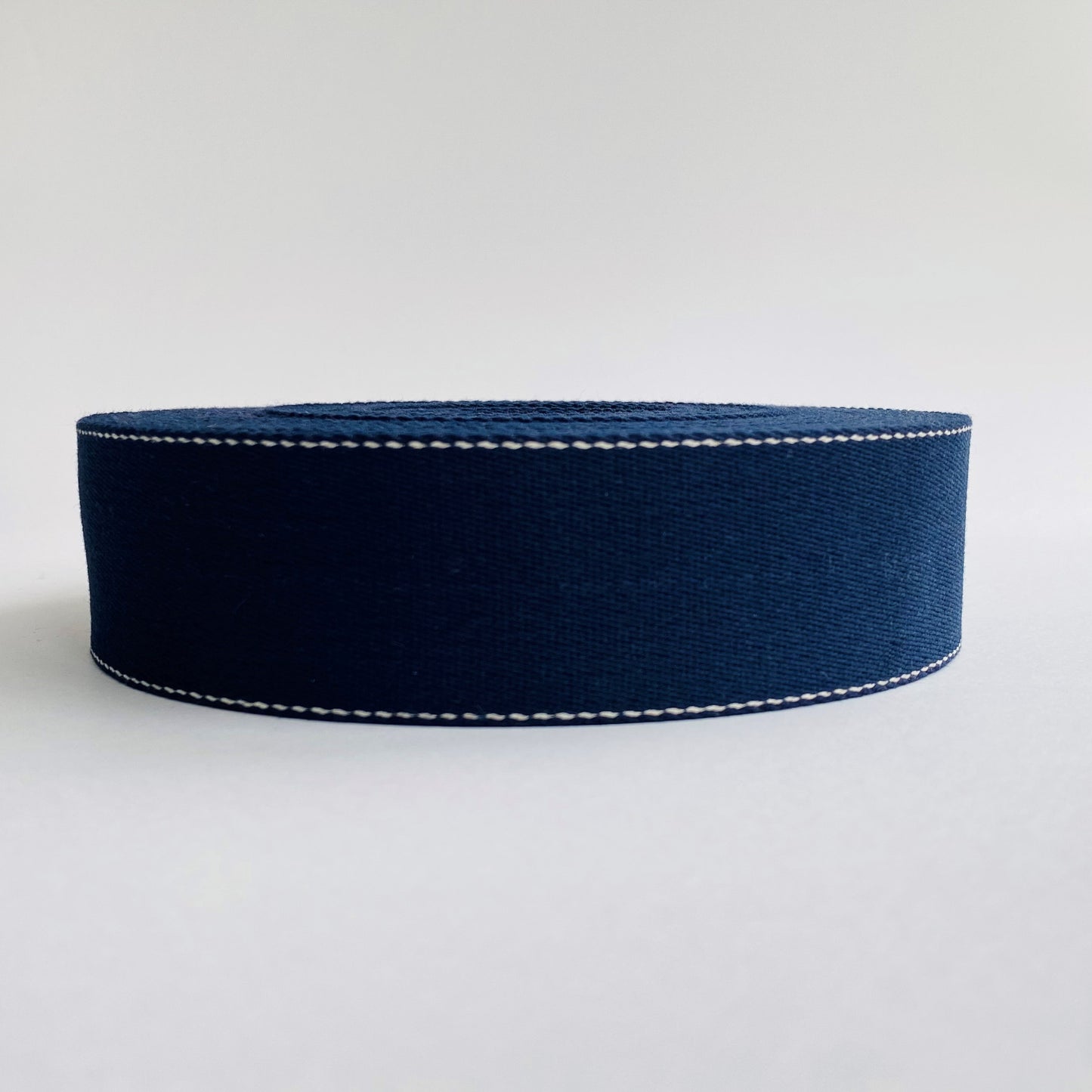 Navy 40mm wide Recycled Cotton & Recycled  Polyester belt webbing bag strap - Kleins Haberdashery