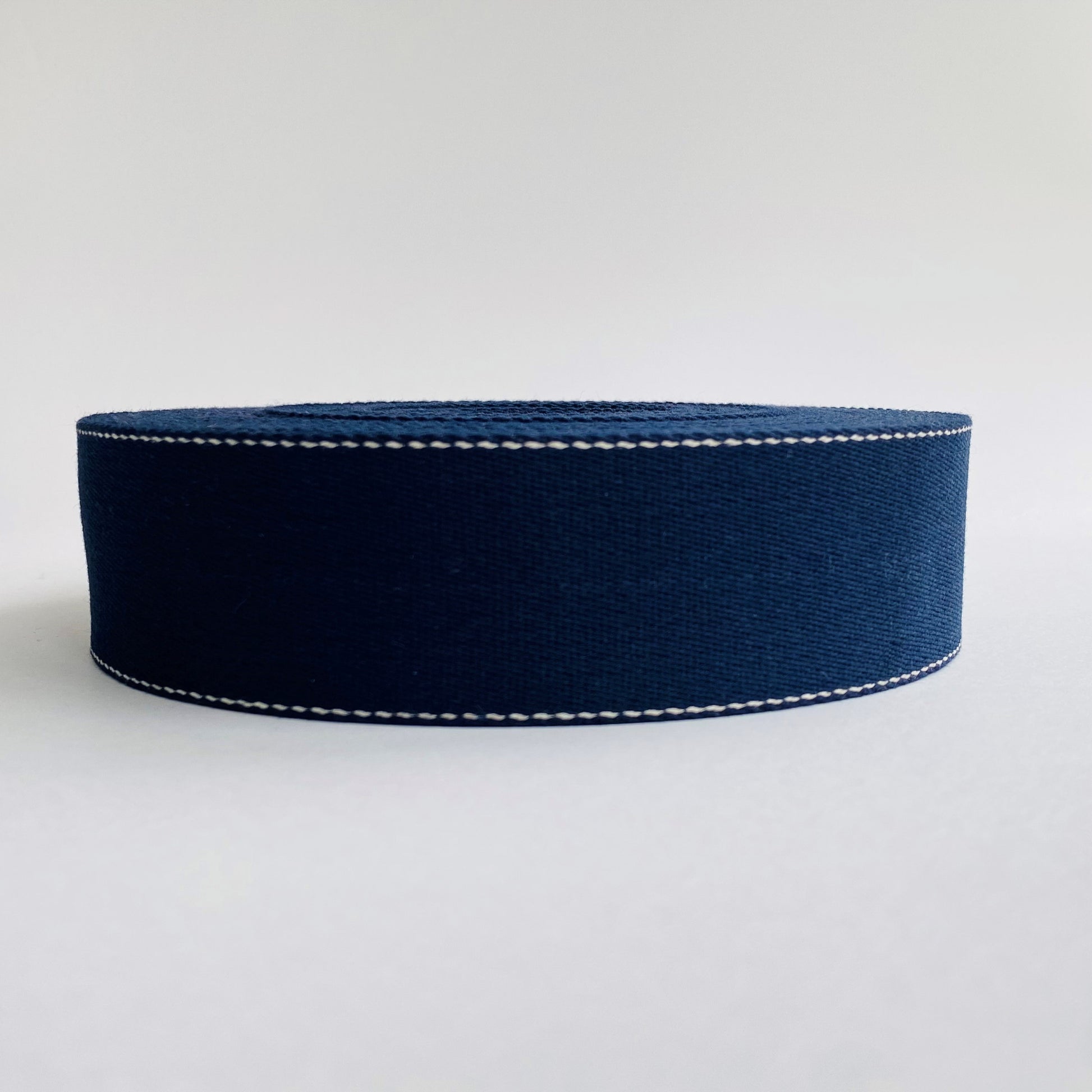 Navy 40mm wide Recycled Cotton & Recycled  Polyester belt webbing bag strap - Kleins Haberdashery