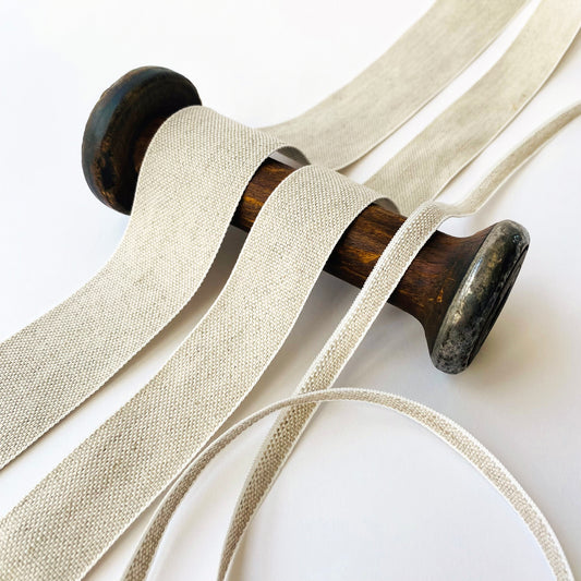 Natural Linen Ribbon - 4 widths