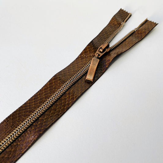#8 Closed End Faux Snake Skin Zip