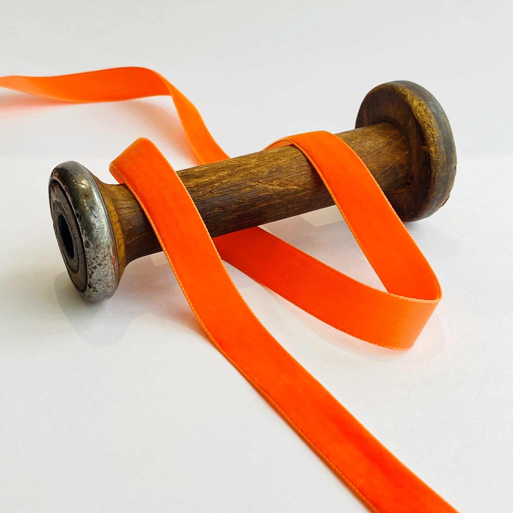 Odden Ribbon Bright Orange Velvet Ribbon by Klein – Kleins Haberdashery
