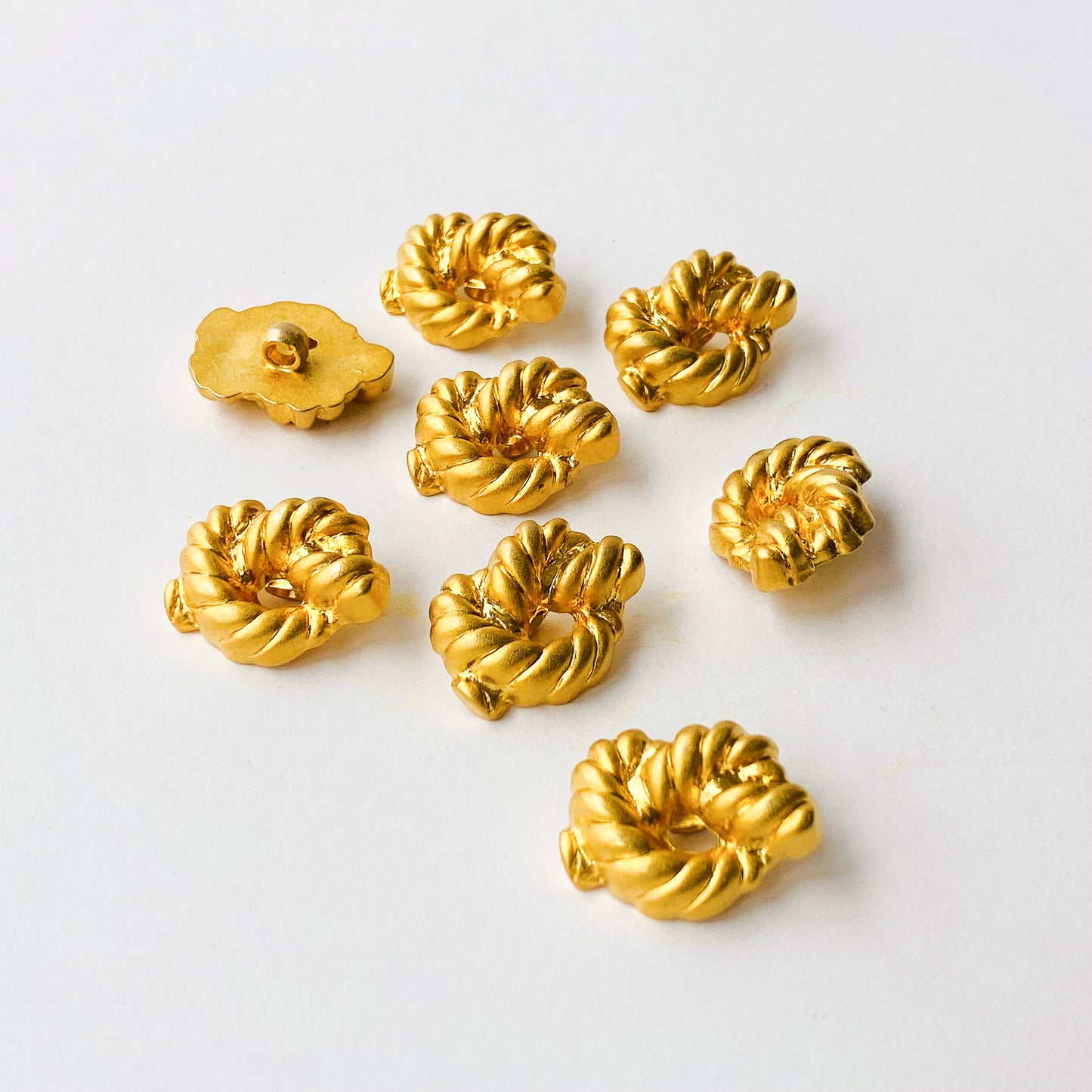 1980s Gold Knot Buttons (set of 8)