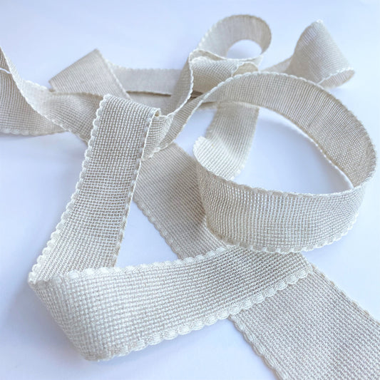 Natural Cotton & Linen Hessian Ribbon - Kleins Haberdashery