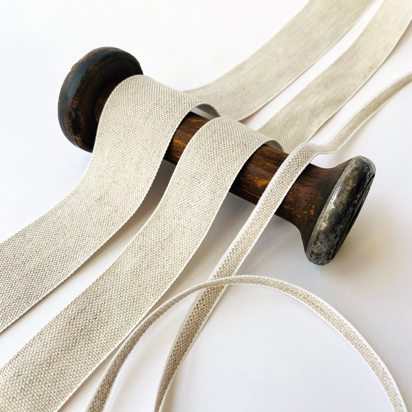 French Linen Ribbon - 5 widths - Kleins Haberdashery