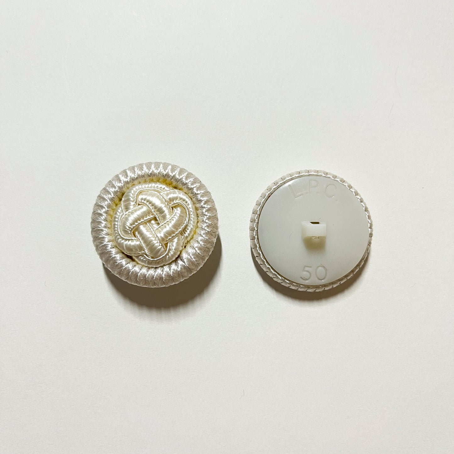 Ivory Vintage Passementerie Cord Buttons - 32mm