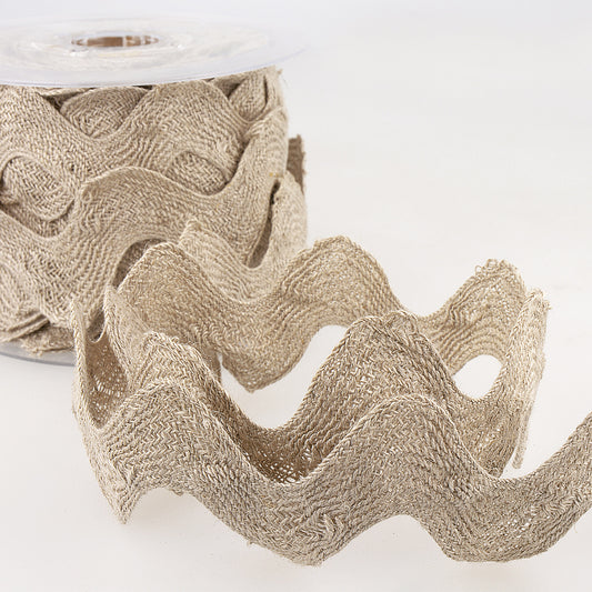 Linen ric rac, ric-rac- linen tape natural ricrac