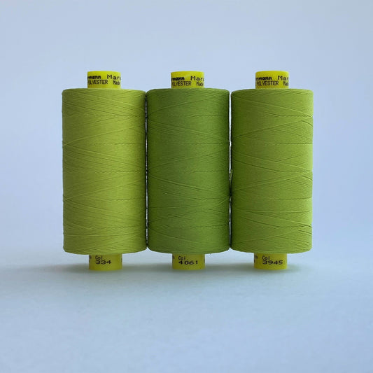 Gutermann Mara #70 Strong Sewing Thread 700m Spools (Lime shades) - Kleins Haberdashery