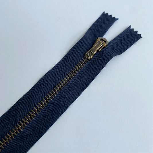 Navy Eco-Recycled Zip by RiRi - Kleins Haberdashery