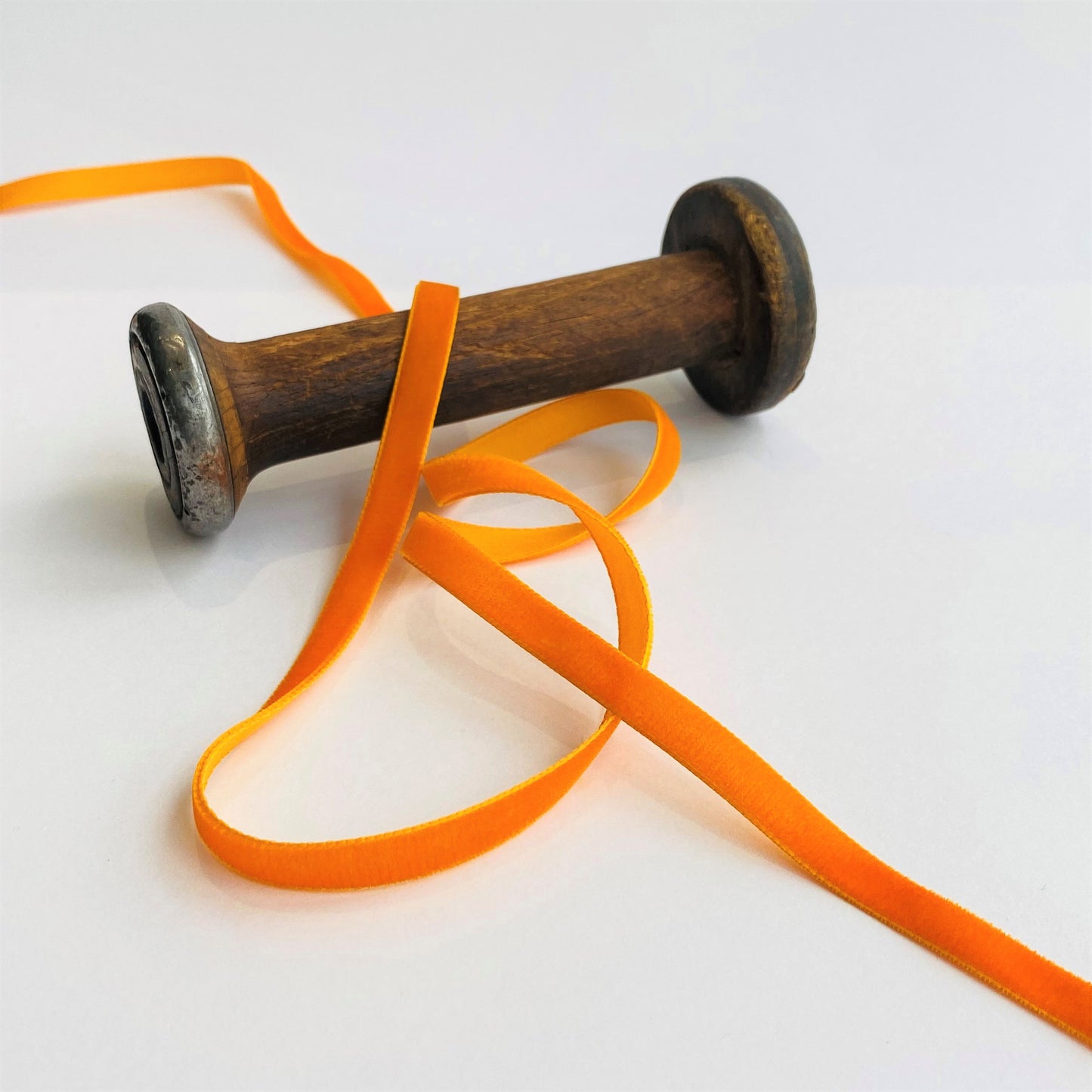 Orange Velvet Ribbon by Klein - Kleins Haberdashery