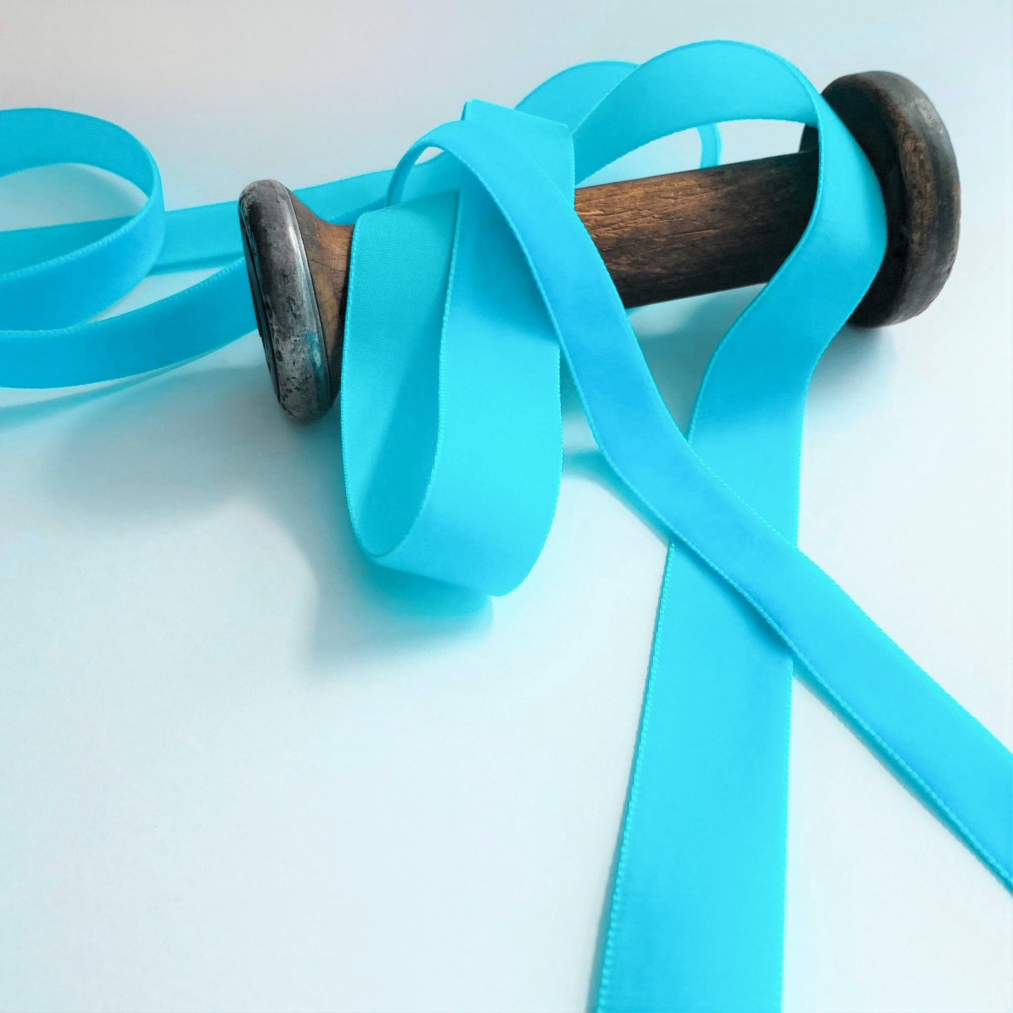 Odden Ribbon Turquoise Blue Velvet Ribbon by Klein – Kleins Haberdashery