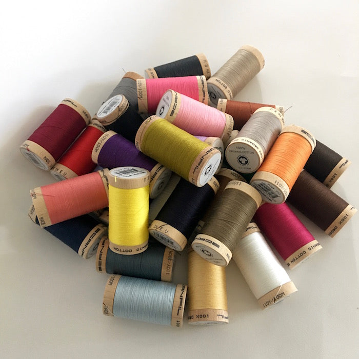 Scanfil Organic cotton thread on wooden spools