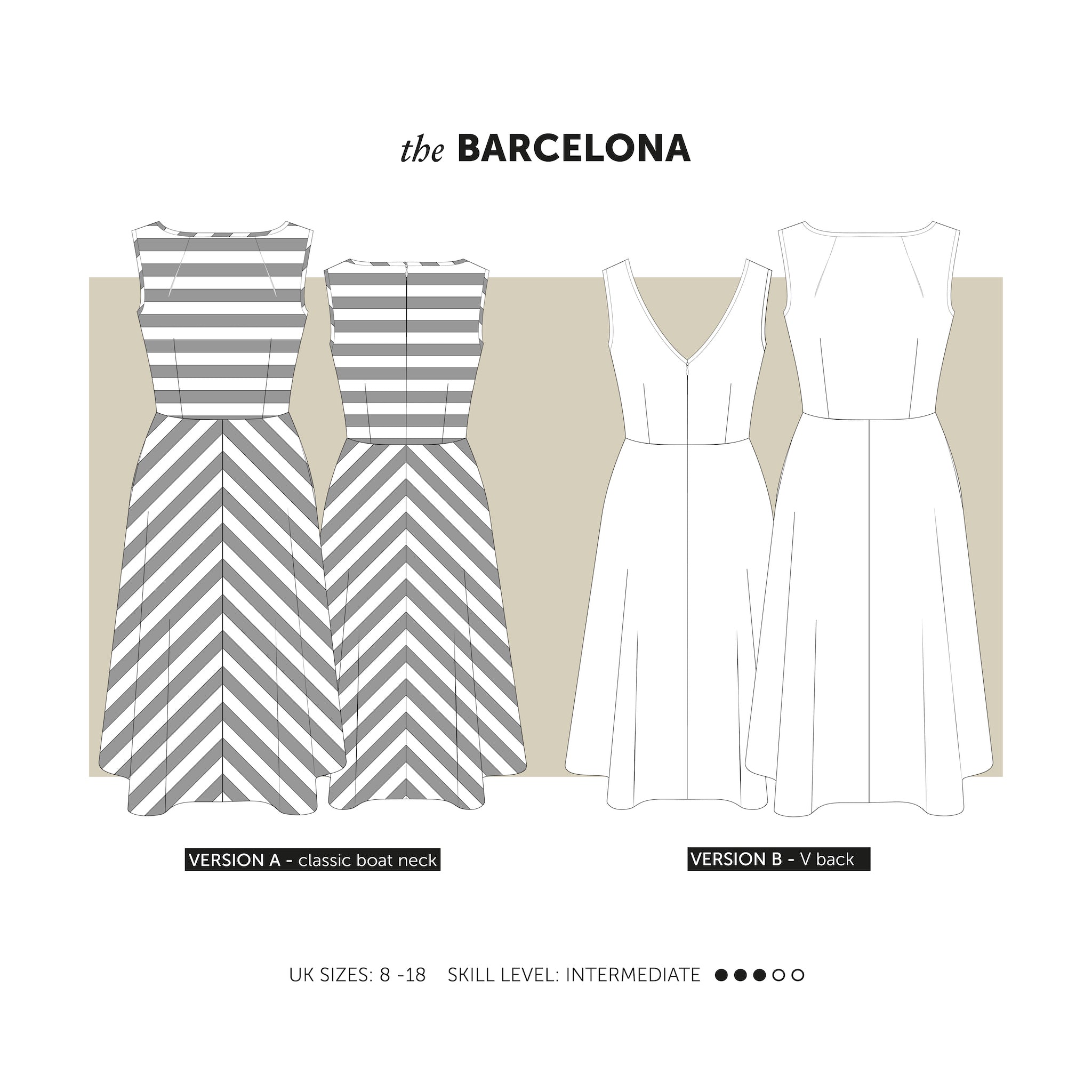 Barcelon Simple Patterns The Barcelona sewing pattern – Kleins Haberdashery