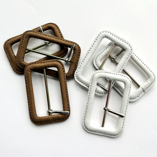 2” Large Leather buckle with prong Ideal for belts, bags, straps, uniforms, trench coats, raincoats and dresses.