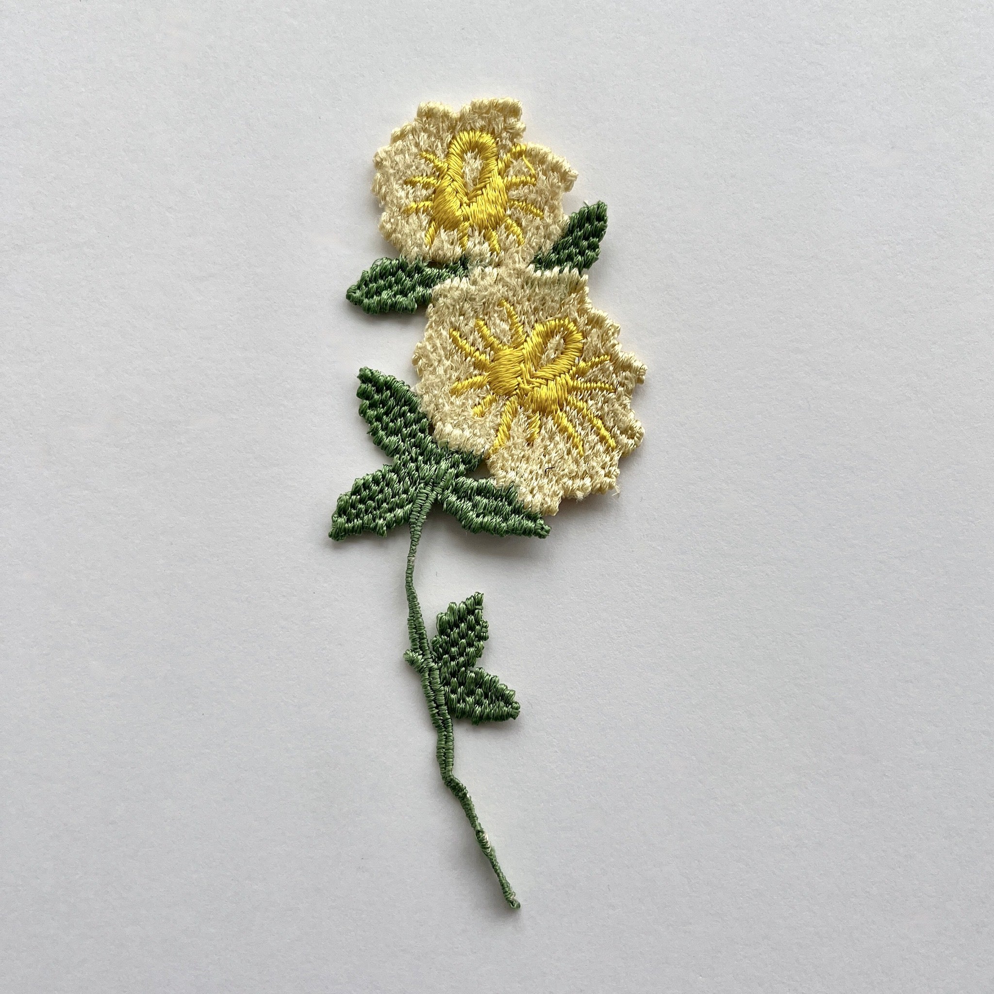 Yellow Thread Patch Yellow floral embroidered patch – Kleins Haberdashery